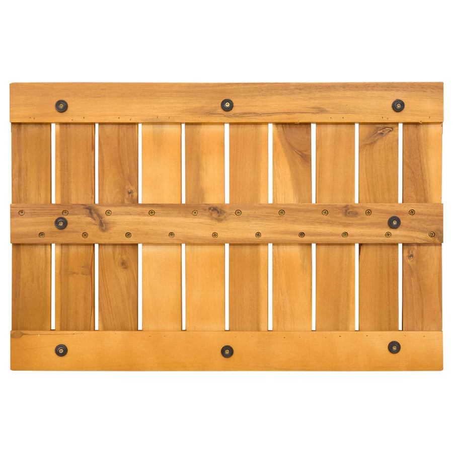 Bath Mat 2 pcs Natural 60 x 40 cm Solid Acacia Wood