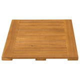 Bath Mat Plain Brown 60 x 40 cm Solid Acacia Wood - Rear View
