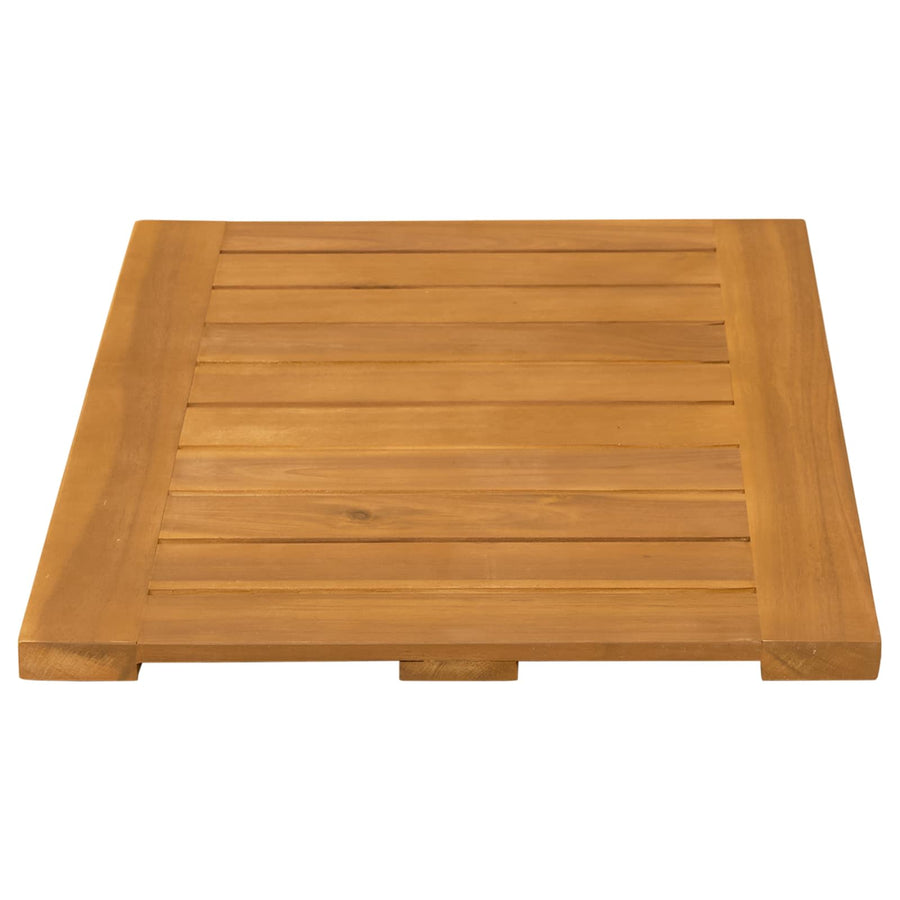 Bath Mat 2 pcs Natural 60 x 40 cm Solid Acacia Wood