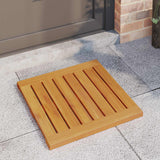 Bath Mat Plain Brown 50 x 50 cm Solid Acacia Wood