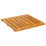 Bath Mat Plain Brown 50 x 50 cm Solid Acacia Wood