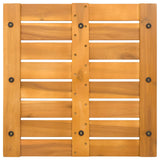 Bath Mat Plain Brown 50 x 50 cm Solid Acacia Wood