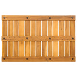 Bath Mat Plain Brown 80 x 50 cm Solid Acacia Wood