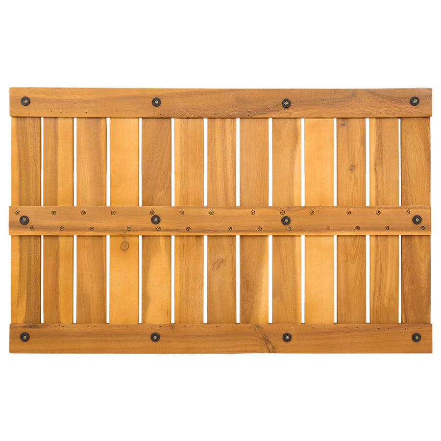 Bath Mat Natural 80 x 50 cm Solid Acacia Wood