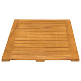 Bath Mat Plain Brown 80 x 50 cm Solid Acacia Wood - 45-Degree Angle
