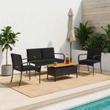 Garden set with Cushion steel - Side View