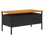 Garden set Black Poly Rattan