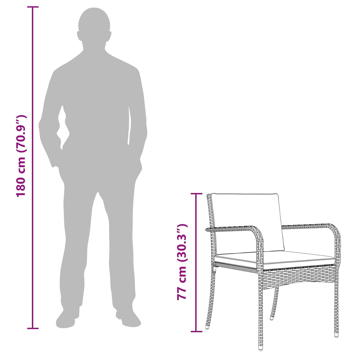 Garden set with Cushion steel