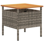 Garden Bistro Set 3 pcs Grey Poly Rattan