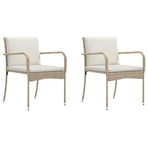 Garden set Beige Poly Rattan