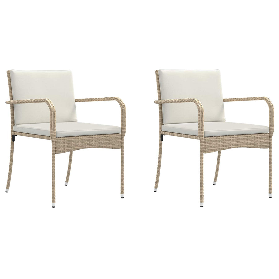 Garden set Beige Poly Rattan