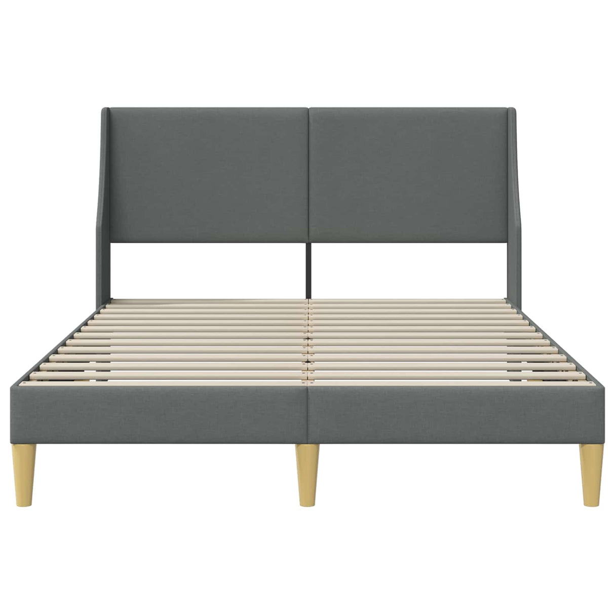 Bed Frame with Headboard Dark Grey Velvet