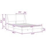 Bed Frame with Headboard Dark Grey Velvet