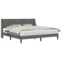 Bed Frame with Headboard Dark Grey 180 x 200 cm Velvet