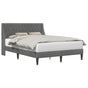 Bed Frame Dark Grey 152 x 203 cm Velvet
