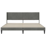 Bed Frame with Headboard Dark Grey 180 x 200 cm Velvet