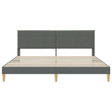 Bed Frame with Headboard Dark Grey 180 x 200 cm Fabric