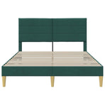 Bed Frame with Headboard Dark Grey 137 x 190 cm Fabric