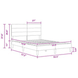 Bed Frame with Headboard Dark Grey Fabric