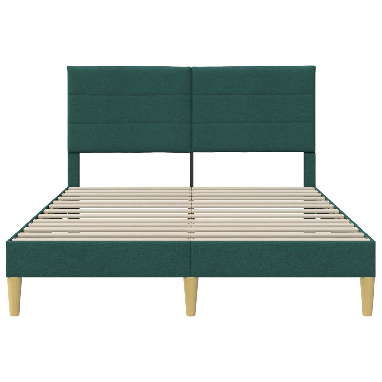 Bed Frame with Headboard Dark Grey Fabric