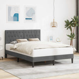 Bed Frame with Headboard Dark Grey Velvet