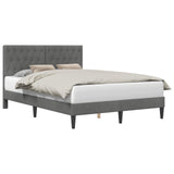 Bed Frame with Headboard Dark Grey Velvet
