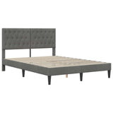 Bed Frame with Headboard Dark Grey Velvet