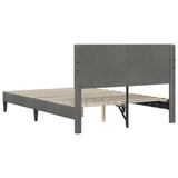 Bed Frame with Headboard Dark Grey Velvet