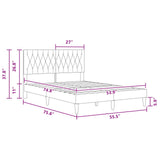 Bed Frame with Headboard Dark Grey Velvet