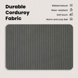 Bed Frame with Headboard Dark Grey 90 x 190 cm Corduroy Fabric - Low Angle