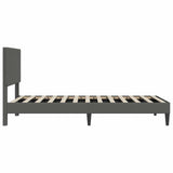 Bed Frame with Headboard Dark Grey 90 x 190 cm Corduroy Fabric - 45-Degree Angle
