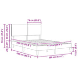 Bed Frame with Headboard Dark Grey 153 x 203 cm Corduroy Fabric