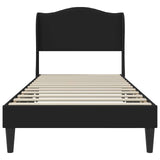 Bed Frame with Headboard Black 90 x 190 cm Faux Leather