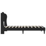 Bed Frame with Headboard Black 90 x 190 cm Faux Leather