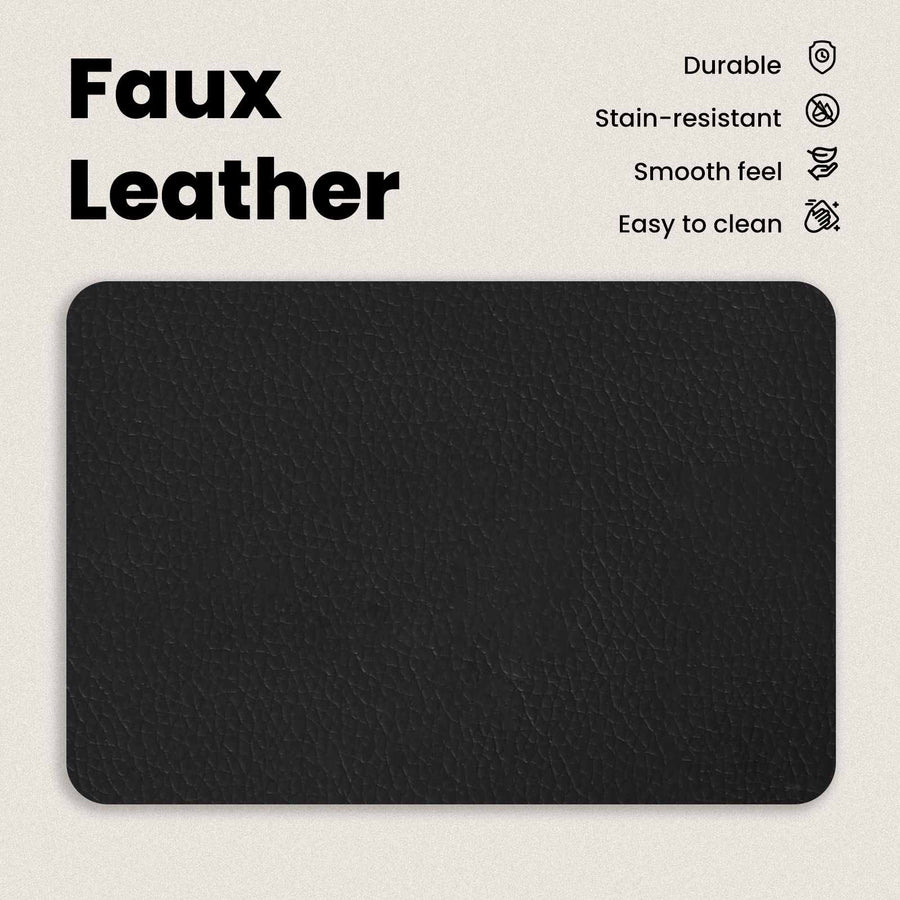 Bed Frame with Headboard Black 137 x 190 cm Faux Leather