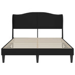 Bed Frame with Headboard Black 137 x 190 cm Faux Leather