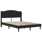 Bed Frame with Headboard Black 153 x 203 cm Faux Leather