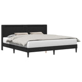 Bed Frame with LED Strip Lights Black 180 x 200 cm Faux Leather
