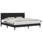 Bed Frame with LED Strip Lights Black 180 x 200 cm Faux Leather