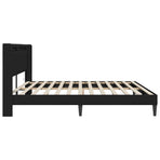 Bed Frame with LED Strip Lights Black 180 x 200 cm Faux Leather