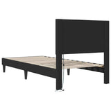 Bed Frame Black 90 x 190 cm Faux Leather
