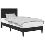 Bed Frame Black 90 x 190 cm Faux Leather