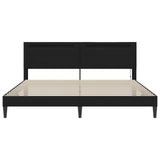 Bed Frame Black 180 x 200 cm Faux Leather - 45-Degree Angle
