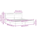 Bed Frame Black 180 x 200 cm Faux Leather