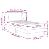 Bed Frame with Mattress Grey 90 x 190 cm Polyester - Extra Image