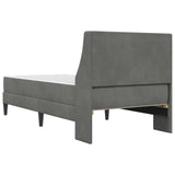 Bed Frame with Mattress Dark Grey 90 x 190 cm Velvet