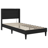 Bed Frame with Mattress Black 90 x 190 cm Faux Leather