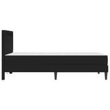 Bed Frame with LED Strip Lights Black 90 x 190 cm Faux Leather - Extra Image