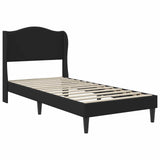 Bed Frame with Headboard Black 90 x 190 cm Faux Leather - Top-Down View