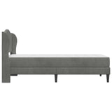 Bed Frame with Headboard Dark Grey 90 x 190 cm Velvet